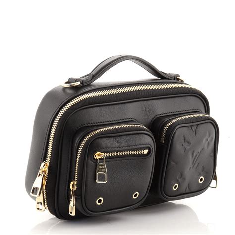 louis vuitton black embossed crossbody bag|Louis Vuitton utility crossbody bag.